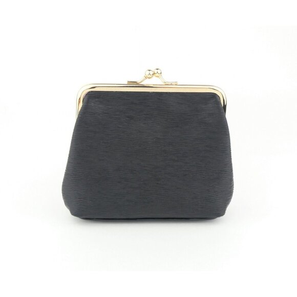 Dooney & Bourke Black Leather Large Kiss Lock Coin Purse - Picture 2 of 13